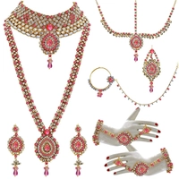  Wholesale Bridal Jewelry Set Necklace Drop Earrings Pearl Flower Wedding Jewelry Set AMK Group