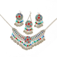  Heavy Bridal Jewelry Set New Design Necklace Stone Gold Plated Pakistani Bridal Jewelry Set AMK Group