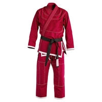  Professional Jiu Jitsu BJJ Gi Uniform - Maroon Red High Quality Kimono & Pants