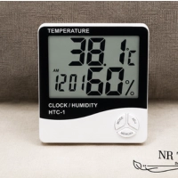  HTC-1 Temperature & Humidity Meter with Clock | Digital Hygrometer for Egg Incubator | Humidity Monitor