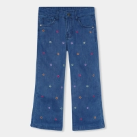  Girls' Embroidered Wide-Leg Denim Jeans - Premium Cotton Bulk Wholesale MOQ 50 | Private Label Onion Outfits