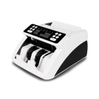  SM-0724 Currency Counting Machine with UV MG IR Fake Note Detection High Speed 1000 Notes Per Minute Cash Counter Machine for PKR USD EUR Manual Value Counting Bill Counter for Banks Retail Wholesale Supply
