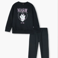  Kids Quilted Marie Tracksuit | 2-Piece Sweat & trouser Set | Winter Cotton Outfit