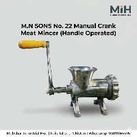  M.N SONS Size 22 Manual Crank Meat Mincer (Handle Operated) – Supplied by Mubshar Industrial Hub