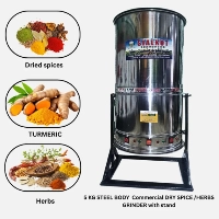  Dry Grinder 5 KG Capacity Heavy Duty Stainless Steel Blade Industrial Spice Grain Herb Powder Grinding Machine 3 Copper Wind Motor High Speed 15000–16000 RPM Commercial Dry Pulverizer 220–240V Single Phase With Stand OEM