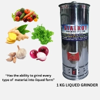  Liquid Grinder 1 KG Capacity Heavy Duty Steel Body Commercial Wet Grinding Machine Stainless Steel Blade Tomato Onion Green Masala Paste Grinder Kitchen Food Processing Equipment Silver Finish OEM