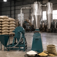  No. 55 Double Cyclone Chakki with Air Lock System | Heavy Duty Commercial Flour Mill | Industrial Pneumatic Grain Grinder Pakistan