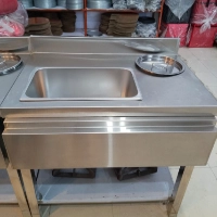  Commercial Breading Table Stainless Steel Food Preparation Station | 18 Gauge Non-Magnetic Stainless Steel Breading Table with Imported Bowls for Fried Chicken, Fast Food Restaurants, Hotels, Commercial Kitchens,