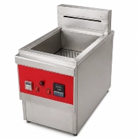  24 Liter Commercial Gas Fryer Stainless Steel Deep Fryer | Heavy Duty 18 Gauge Super Quality Non-Magnetic Stainless Steel Fryer with 16 Gauge Heating Tubes, 1 Year Warranty for Restaurants, Hotels, Fast Food Kitchens,