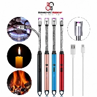 Rechargeable USB Electric Arc Lighter | Flexible Long Neck Plasma Kitchen & BBQ Lighter | Windproof Flameless Ignition